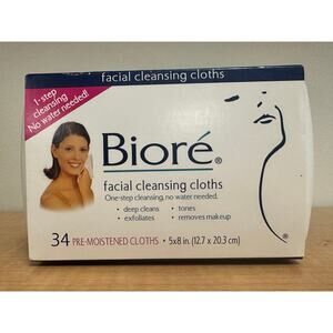 NOS VTG 1999 Biore Facial Cleansing Cloths 34ct PROP